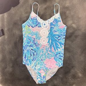 Lilly Pulitzer Girls One Piece Bathing Suit Sz 10